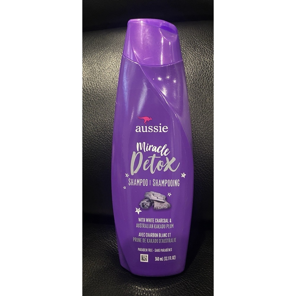New Aussie Miracle Detox Shampoo Australian White Charcoal Kakadu Plum 12.1oz